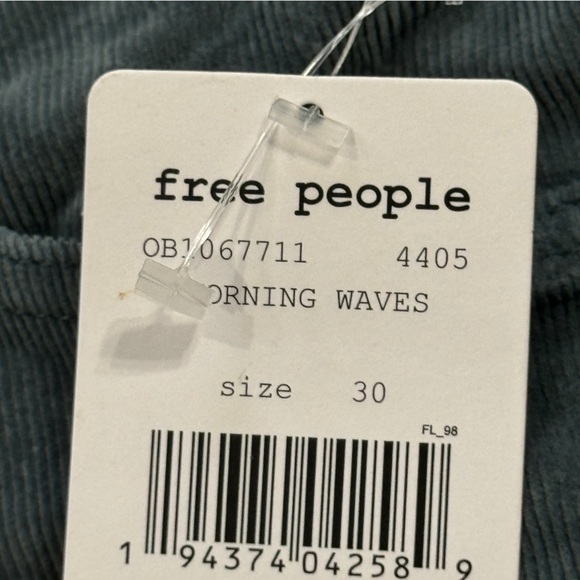 Free People Sun Chaser Corduroy Skinny‎ Morning Waves Pant Size 30 Women - Picture 7 of 12